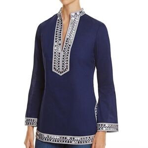Tory Burch navy blue tunic size S